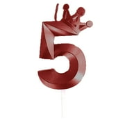 NGHnuifg Number Birthday Candle 3D Designed Happy Birthday Candles Anniversaries Red Sweet 16 Cake Cake Toppers round Eye Decorations for Cupcakes